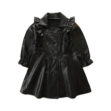 Load image into Gallery viewer, Black Flared Leather Jacket