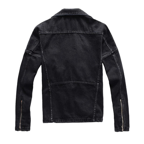 Black Zipper Denim Jacket-Modern Baby Las Vegas
