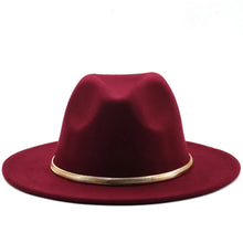 Load image into Gallery viewer, Gold Accent Fedora Hat