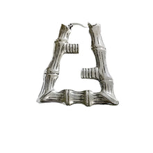 Load image into Gallery viewer, Letter F Bamboo Hoop Earrings-Modern Baby Las Vegas