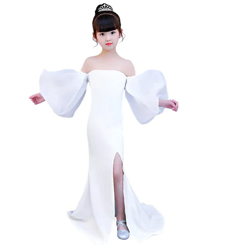 White Off The Shoulder Dress-Modern Baby Las Vegas