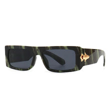 Load image into Gallery viewer, Vintage Rectangle Gold Buckle Sunglasses-Modern Baby Las Vegas