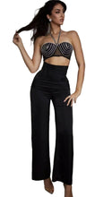 Load image into Gallery viewer, Halter Bralette Crystal Pant Set