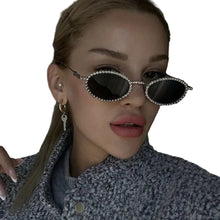 Load image into Gallery viewer, Oval Rhinestone Sunglasses