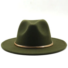 Load image into Gallery viewer, Gold Accent Fedora Hat