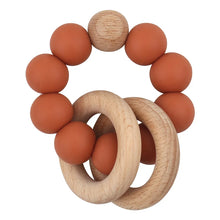Load image into Gallery viewer, Round Wood Silicone Beaded Toy-Modern Baby Las Vegas