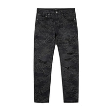 Load image into Gallery viewer, Full Studded Camo Denim Jeans