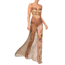 Load image into Gallery viewer, Leopard Paisley Patch Maxi Dress