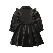 Load image into Gallery viewer, Black Flared Leather Jacket