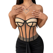 Load image into Gallery viewer, Mesh Lined Corset Top