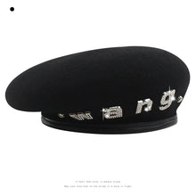 Load image into Gallery viewer, Rhinestone Letter Beret Hat-Modern Baby Las Vegas