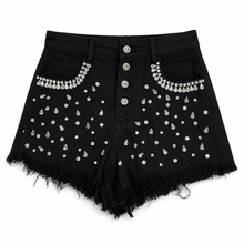Load image into Gallery viewer, Black Crystal Lace Set