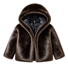 Load image into Gallery viewer, Luxe Faux Fur Coat