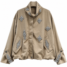 Load image into Gallery viewer, Vintage Crystal Patch Jacket