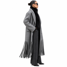 Load image into Gallery viewer, Wool Fringe Coat