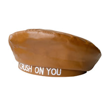 Load image into Gallery viewer, Crush On You Leather Beret Hat-Modern Baby Las Vegas
