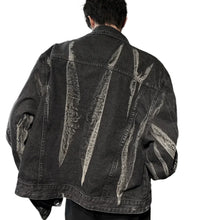 Load image into Gallery viewer, Striped Tie-Dye Denim Jacket-Modern Baby Las Vegas