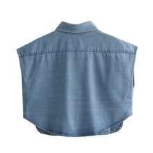 Load image into Gallery viewer, Double Pocket Patch Short Denim Top-Modern Baby Las Vegas