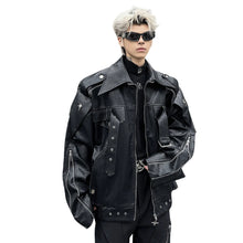 Load image into Gallery viewer, Deconstructed Leather Jacket outer-Modern Baby Las Vegas