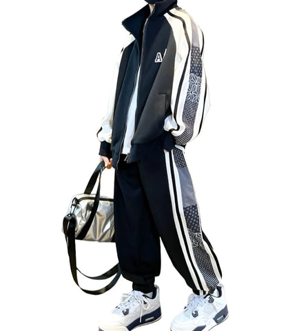 Patch Bandana Striped Tracksuit-Modern Baby Las Vegas