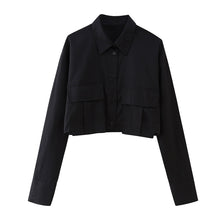 Load image into Gallery viewer, Pocket Blouse Crop Top-Modern Baby Las Vegas