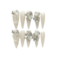 Load image into Gallery viewer, Luxury Diamond Water Drop Press On Nails-Modern Baby Las Vegas