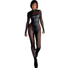 Load image into Gallery viewer, Hollow Out Patch Mesh Jumpsuit-Modern Baby Las Vegas