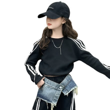 Load image into Gallery viewer, Denim Patch Striped Pants-Modern Baby Las Vegas