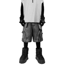 Load image into Gallery viewer, Metal Gray Waist Bag Harem Shorts-Modern Baby Las Vegas