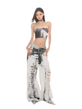 Load image into Gallery viewer, Distressed 3D Digital Print Denim Jeans-Modern Baby Las Vegas