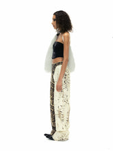 Load image into Gallery viewer, Asymmetrical Patch Leopard Denim Jeans-Modern Baby Las Vegas