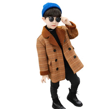 Load image into Gallery viewer, Fleece-Lined Plaid Coat-Modern Baby Las Vegas
