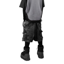 Load image into Gallery viewer, Metal Gray Waist Bag Harem Shorts-Modern Baby Las Vegas