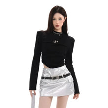 Load image into Gallery viewer, Black Long SLeeve Emblem Top-Modern Baby Las Vegas