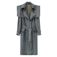 Load image into Gallery viewer, Belted Button Denim Jacket-Modern Baby Las Vegas