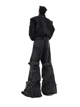 Load image into Gallery viewer, Dark Grey Strap Denim Jeans-Modern Baby Las Vegas