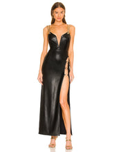 Load image into Gallery viewer, Leather Metal Chain Dress-Modern Baby Las Vegas