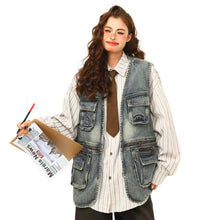 Load image into Gallery viewer, Multi-Pocket Denim Vest-Modern Baby Las Vegas
