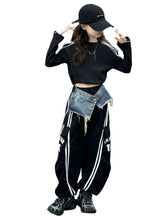 Load image into Gallery viewer, Denim Patch Striped Pants-Modern Baby Las Vegas