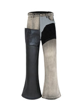Load image into Gallery viewer, Y2K Flare Denim Patch Jeans-Modern Baby Las Vegas