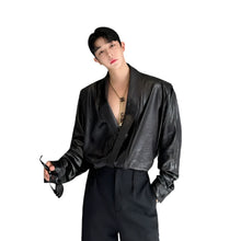 Load image into Gallery viewer, Glossy V-Neck Top-Modern Baby Las Vegas
