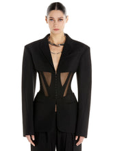 Load image into Gallery viewer, Mesh Fishbone Blazer Jacket-Modern Baby Las Vegas