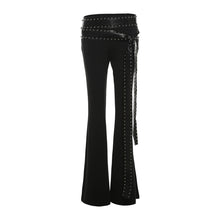Load image into Gallery viewer, Rivet Belted Bell-Bottom Pants-Modern Baby Las Vegas