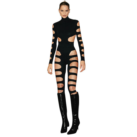 Hollow Out Striped Jumpsuit-Modern Baby Las Vegas