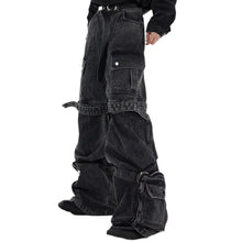 Load image into Gallery viewer, Dark Grey Strap Denim Jeans-Modern Baby Las Vegas