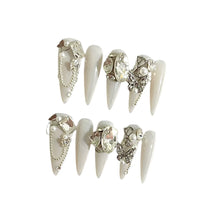 Load image into Gallery viewer, Luxury Diamond Water Drop Press On Nails-Modern Baby Las Vegas