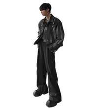 Load image into Gallery viewer, Striped Tie-Dye Denim Jacket-Modern Baby Las Vegas