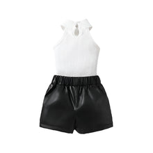 Load image into Gallery viewer, Leather Skort And Tank Top Set-Modern Baby Las Vegas