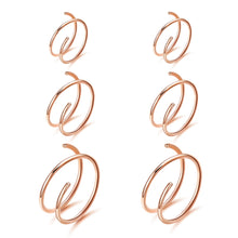 Load image into Gallery viewer, Titanium Double Hoop Nose Ring Set-Modern Baby Las Vegas