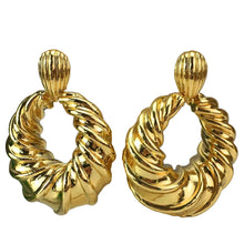 Load image into Gallery viewer, Thick Gold Dangle Earrings